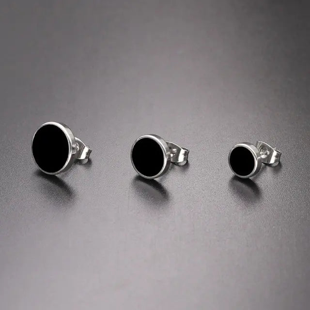 Black Onyx-Stein Ohrringe