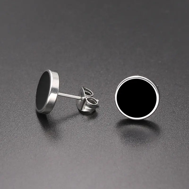 Black Onyx-Stein Ohrringe
