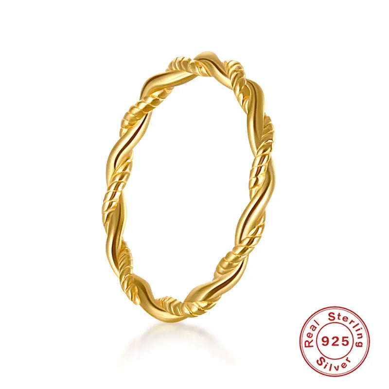 Eleganter 925er Twist-Ring