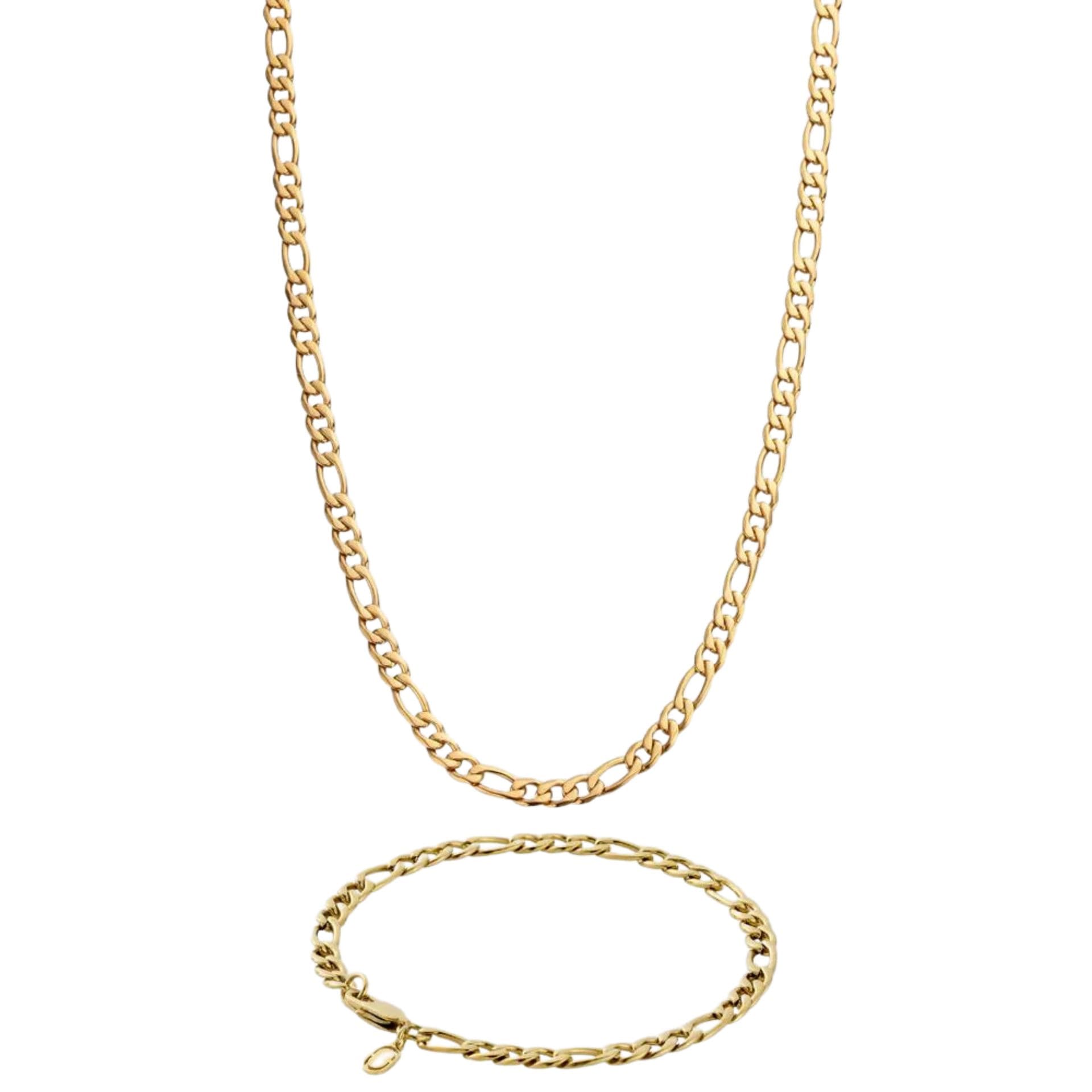 Figaro Kette x Armband Set