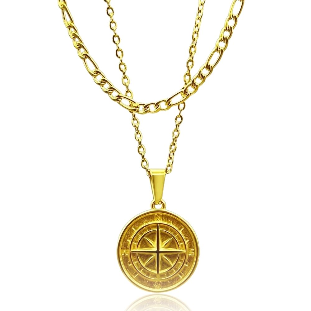 Kompass Kette x Figaro Kette Set