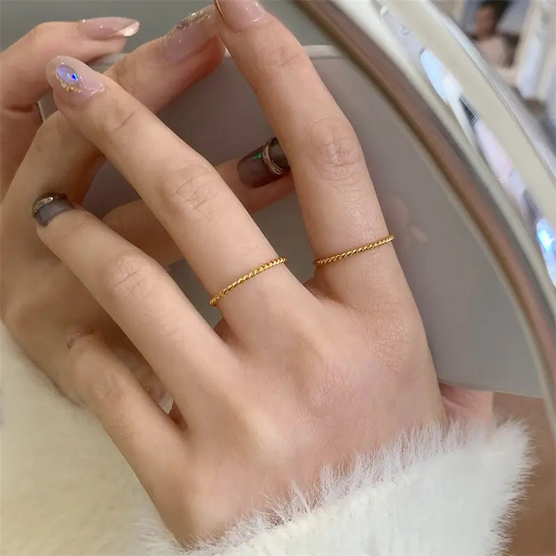 Twisted Rope Kette Ring
