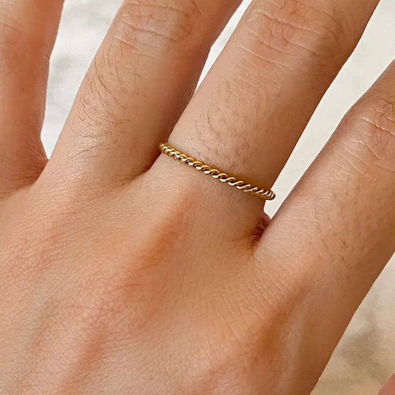 Twisted Rope Kette Ring