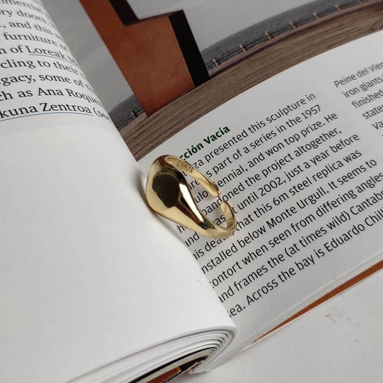 Goldene Sterling Silber Ring 