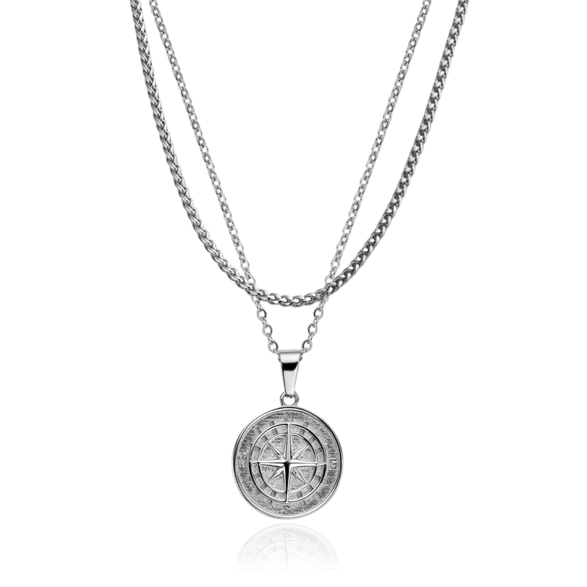 Kompass Chain Set Silber
