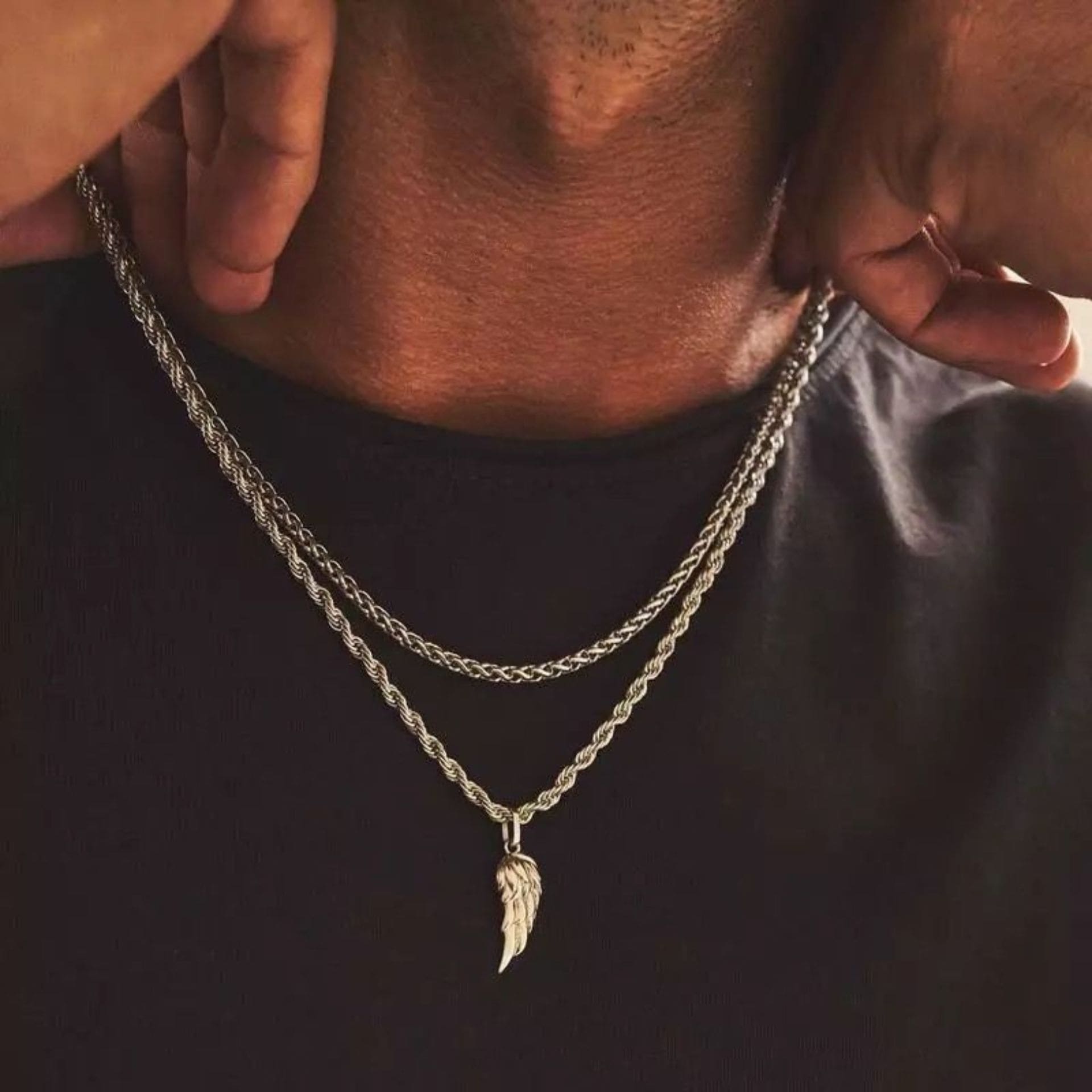 Flügel Chain Silber