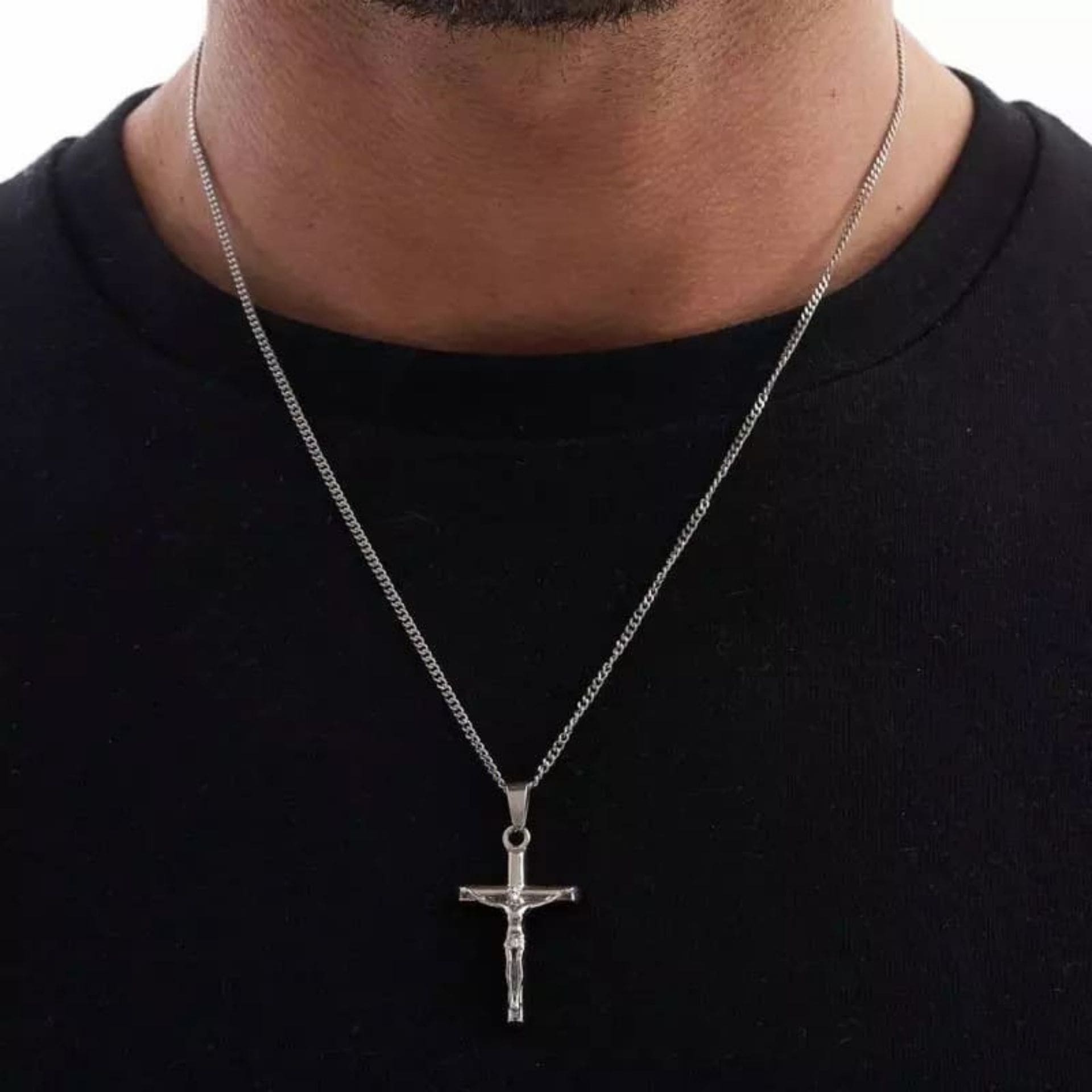 Kreuz Halskette Silber