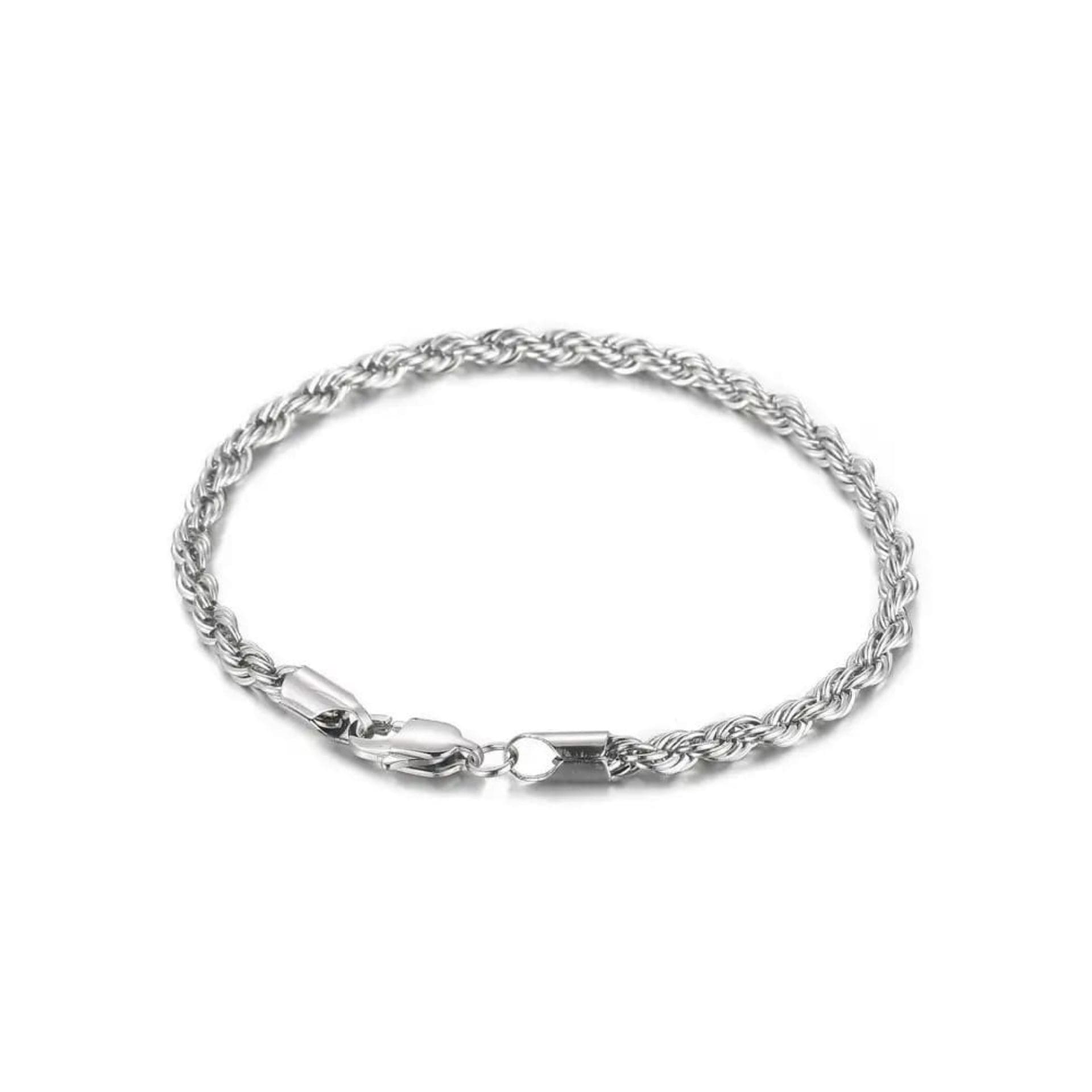 Rope Fusskette Silber