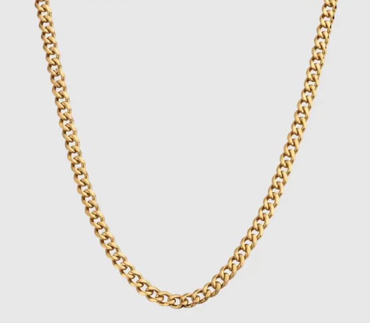 Cuban Chain 3mm Halskette Gold Damen