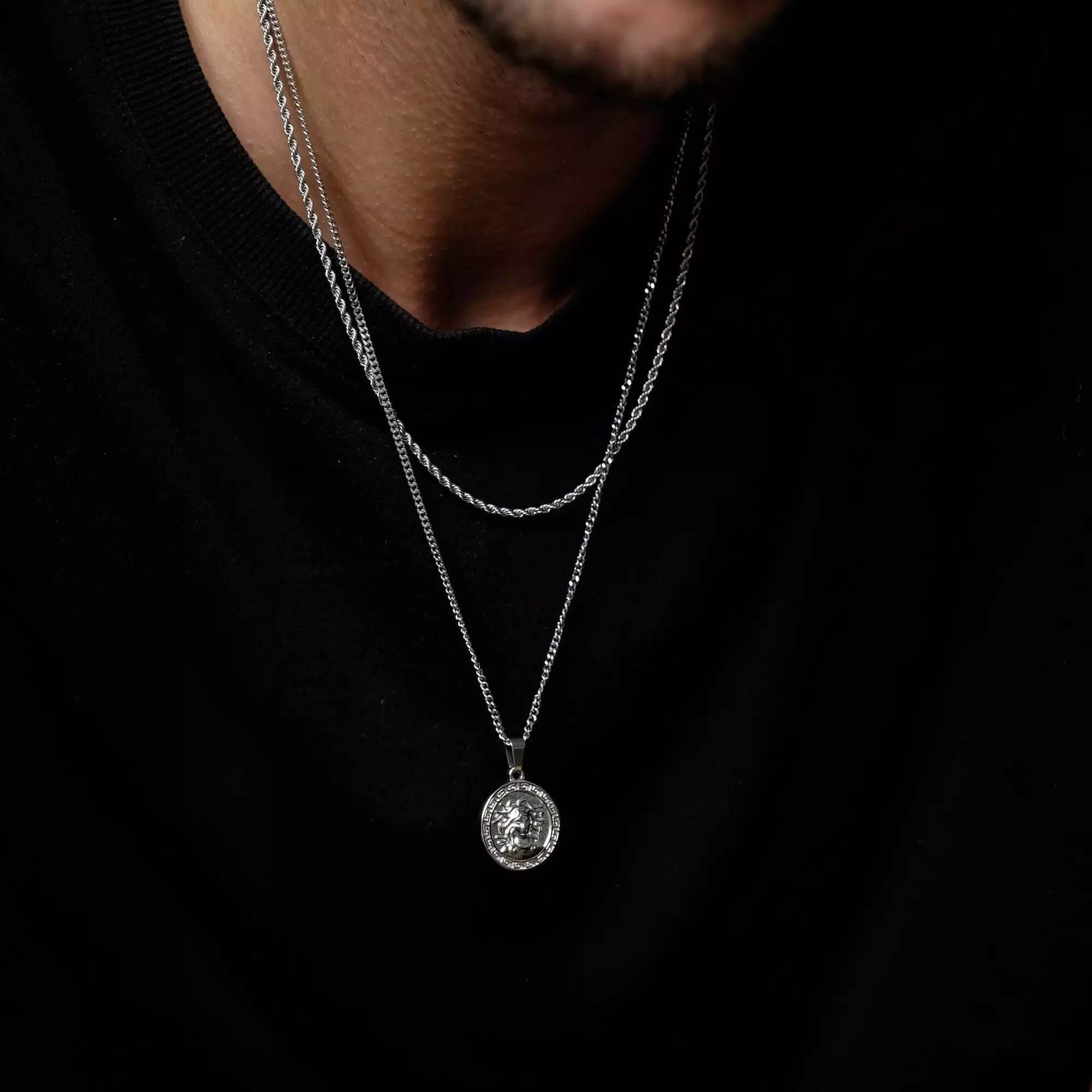 20 mm Medusa Silber Halskette