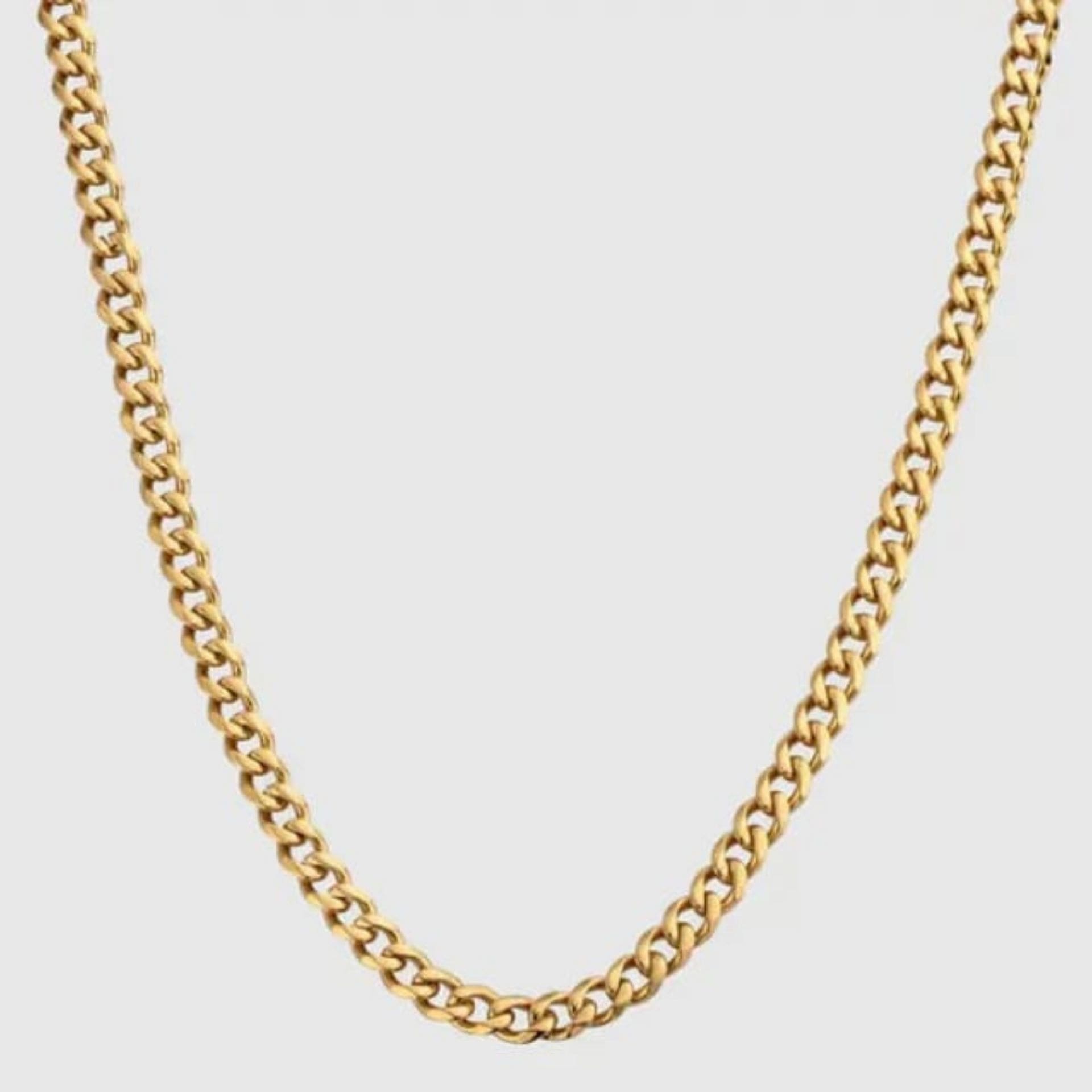 Cuban Chain 3mm Halskette Gold Damen
