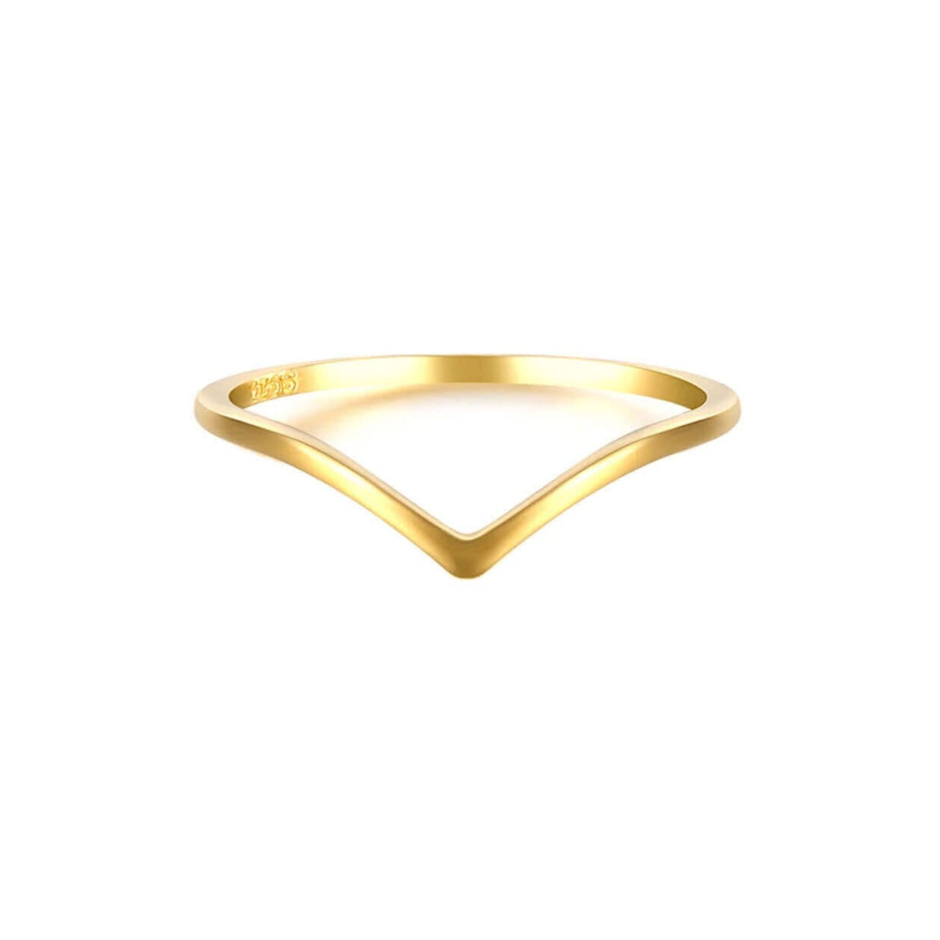 Gold V-form Ring
