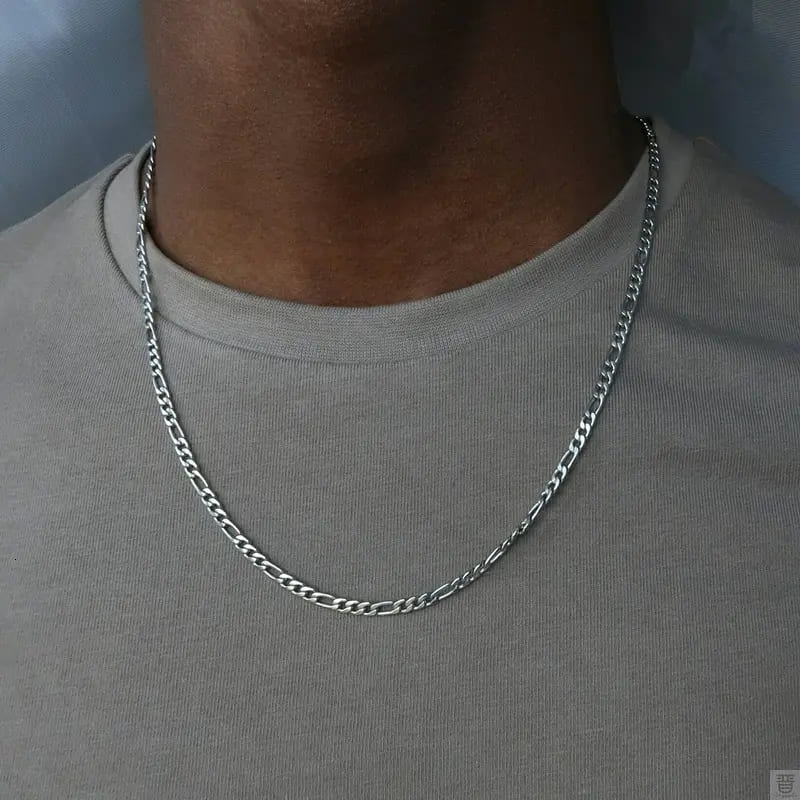 Figaro Chain 3mm Halskette Silber