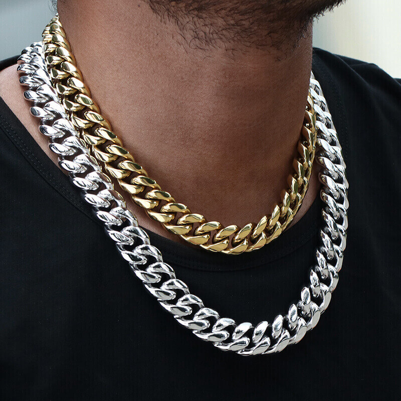 Cuban Link Chain 12mm Halskette Gold