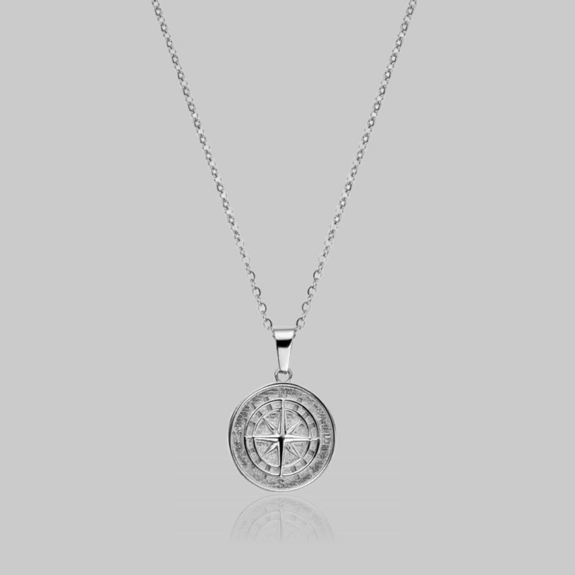 Kompass Chain Silber